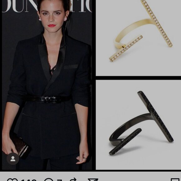 Selin Kent Francoise Ring 14K White Gold Night Sky Diamonds - Grey Pink White - Picture 15 of 16